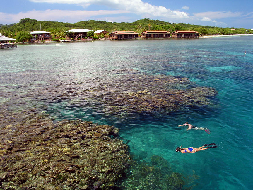 Snorkeling in front of CCV